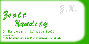 zsolt mandity business card